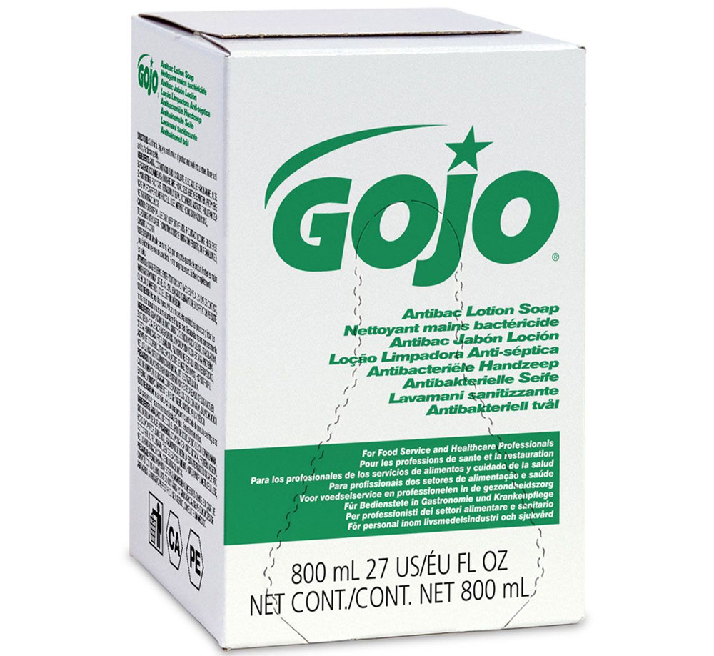 AntiBac Lotion Soap 1000ml - GOJO Pack of 8 Pouches
